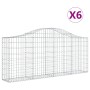 Cestas de gaviones 6 uds forma de arco hierro 200x30x80/100 cm de vidaXL, Maceteros y jardineras - Ref: Foro24-3145413, Preci...