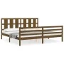 Honey brown solid wood bed frame and headboard 200x200 cm by vidaXL, Beds and slatted bases - Ref: Foro24-3194139, Price: 179...