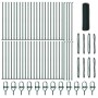 Reja con postes Verde 0.4 x 100 m Acero recubierto de PVC