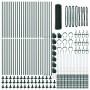 Reja con postes Verde 0.4 x 100 m Acero recubierto de PVC