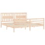Estructura de cama con cabecero madera maciza 200x200 cm de vidaXL, Camas y somieres - Ref: Foro24-3194331, Precio: 164,89 €,...