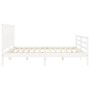 Weißer Massivholzbettrahmen mit Kopfteil 200x200 cm von vidaXL, Betten und Lattenroste - Ref: Foro24-3194332, Preis: 184,48 €...