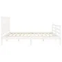 White solid wood bed frame with headboard 200x200 cm by vidaXL, Beds and slatted bases - Ref: Foro24-3194332, Price: 182,18 €...
