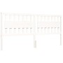 White solid wood bed frame with headboard 200x200 cm by vidaXL, Beds and slatted bases - Ref: Foro24-3194332, Price: 184,69 €...