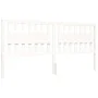 White solid wood bed frame with headboard 200x200 cm by vidaXL, Beds and slatted bases - Ref: Foro24-3194332, Price: 182,18 €...