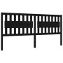 Bed frame with black solid wood headboard 200x200 cm by vidaXL, Beds and slatted bases - Ref: Foro24-3194335, Price: 187,39 €...