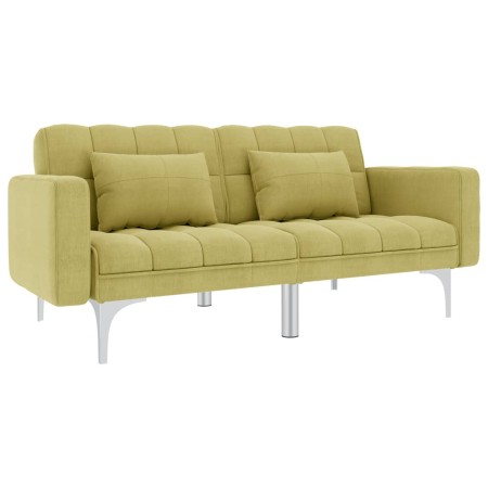 Sofá cama de tela verde