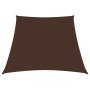 Toldo de vela trapezoidal de tela oxford marrón 2/4x3 m