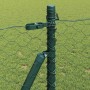Reja con postes Verde 0.8 x 100 m Acero recubierto de PVC