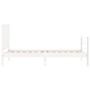 White solid wood bed frame with headboard 90x200 cm by vidaXL, Beds and slatted bases - Ref: Foro24-3194557, Price: 98,75 €, ...