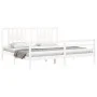 Estructura de cama con cabecero madera maciza blanco 200x200 cm de vidaXL, Camas y somieres - Ref: Foro24-3194592, Precio: 15...