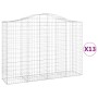 Gabionenkörbe 13 Stück Bogenform Eisen 200x50x140/160 cm von vidaXL, Töpfe und Pflanzgefäße - Ref: Foro24-3145693, Preis: 1,0...