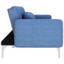 Sofá cama de tela azul