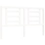 White solid wood bed frame with headboard 160x200 cm by vidaXL, Beds and slatted bases - Ref: Foro24-3194712, Price: 143,17 €...