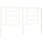 White solid wood bed frame with headboard 160x200 cm by vidaXL, Beds and slatted bases - Ref: Foro24-3194712, Price: 141,36 €...