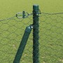Reja con postes Verde 1.2 x 100 m Acero recubierto de PVC