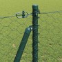 Reja con postes Verde 1.2 x 100 m Acero recubierto de PVC