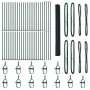 Reja con postes Verde 1.5 x 100 m Acero recubierto de PVC
