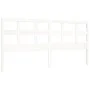Double bed frame with white solid wood headboard by vidaXL, Beds and slatted bases - Ref: Foro24-3194847, Price: 151,27 €, Di...