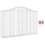 Gabionenkörbe 5 Stück Bogenform Eisen 200x30x120/140 cm von vidaXL, Töpfe und Pflanzgefäße - Ref: Foro24-3145454, Preis: 468,...