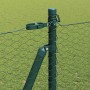 Reja con postes Verde 1.6 x 100 m Acero recubierto de PVC