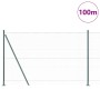 Reja con postes Verde 1.6 x 100 m Acero recubierto de PVC