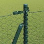 Reja con postes Verde 1.6 x 100 m Acero recubierto de PVC