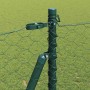 Reja con postes Verde 1.6 x 100 m Acero recubierto de PVC