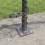 Reja con postes Gris 0.4 x 10 m Acero recubierto de PVC
