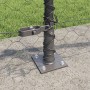 Reja con postes Gris 0.4 x 10 m Acero recubierto de PVC