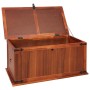 Baúl de almacenamiento de madera maciza de acacia 79x34x32 cm