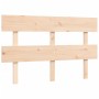 Double bed frame with solid wood headboard by vidaXL, Beds and slatted bases - Ref: Foro24-3195061, Price: 113,07 €, Discount: %