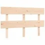Double bed frame with solid wood headboard by vidaXL, Beds and slatted bases - Ref: Foro24-3195061, Price: 110,26 €, Discount: %