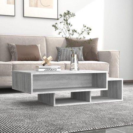 Mesa de centro madera contrachapada gris Sonoma 105x55x32 cm de vidaXL, Mesas de centro - Ref: Foro24-815982, Precio: 61,67 €...