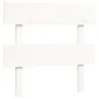 White solid wood bed frame with headboard 90x200 cm by vidaXL, Beds and slatted bases - Ref: Foro24-3195077, Price: 91,83 €, ...