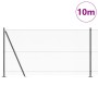 Reja con postes Gris 1.2 x 10 m Acero recubierto de PVC