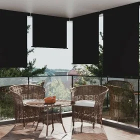 Black balcony side awning 122x250 cm by vidaXL, Umbrellas - Ref: Foro24-317844, Price: 72,59 €, Discount: %