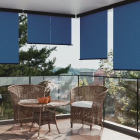 Toldo lateral de balcón azul 175x250 cm