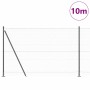 Reja con postes Gris 1.6 x 10 m Acero recubierto de PVC
