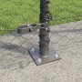 Reja con postes Gris 1.6 x 10 m Acero recubierto de PVC