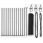 Reja con postes Gris 0.5 x 25 m Acero recubierto de PVC