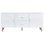Aparador de MDF blanco 160x40x70 cm