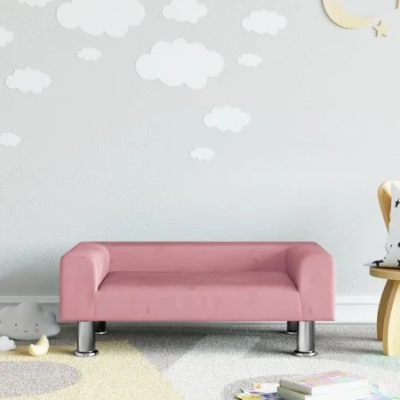 Sofá para niños de terciopelo rosa 70x45x26,5 cm by vidaXL, Baby and Toddler Furniture - Ref: Foro24-3196332, Price: 63,54 €,...