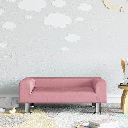 Sofá para niños de terciopelo rosa 70x45x26,5 cm von vidaXL, Baby- und Kleinkindmöbel - Ref: Foro24-3196332, Preis: 64,88 €, ...