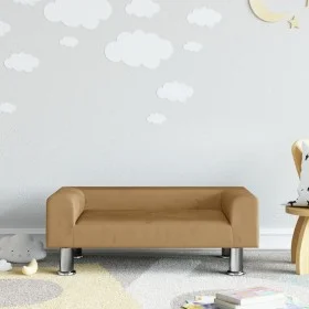Braunes Kindersofa aus Samt, 70 x 45 x 26,5 cm von vidaXL, Baby- und Kleinkindmöbel - Ref: Foro24-3196334, Preis: 55,35 €, Ra...