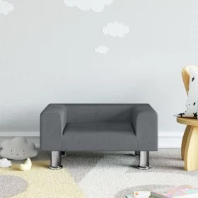 Kindersofa aus dunkelgrauem Samt 50x40x26,5 cm von vidaXL, Baby- und Kleinkindmöbel - Ref: Foro24-3196338, Preis: 53,26 €, Ra...