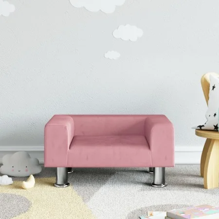 Sofá para niños de terciopelo rosa 50x40x26,5 cm von vidaXL, Baby- und Kleinkindmöbel - Ref: Foro24-3196339, Preis: 66,30 €, ...