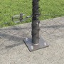 Reja con postes Gris 1.5 x 25 m Acero recubierto de PVC