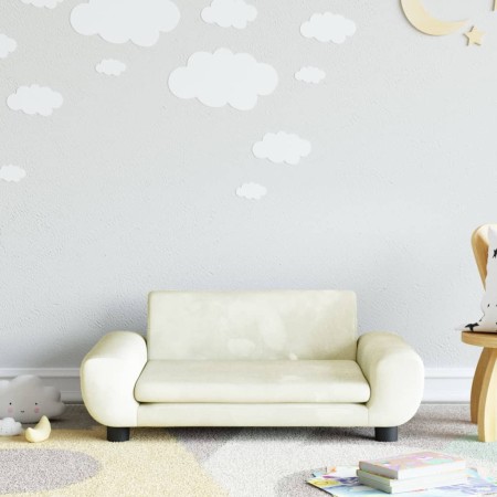 Cremefarbenes Kindersofa aus Samt, 70 x 45 x 33 cm von vidaXL, Baby- und Kleinkindmöbel - Ref: Foro24-3196392, Preis: 80,73 €...