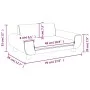 Cremefarbenes Kindersofa aus Samt, 70 x 45 x 33 cm von vidaXL, Baby- und Kleinkindmöbel - Ref: Foro24-3196392, Preis: 79,22 €...